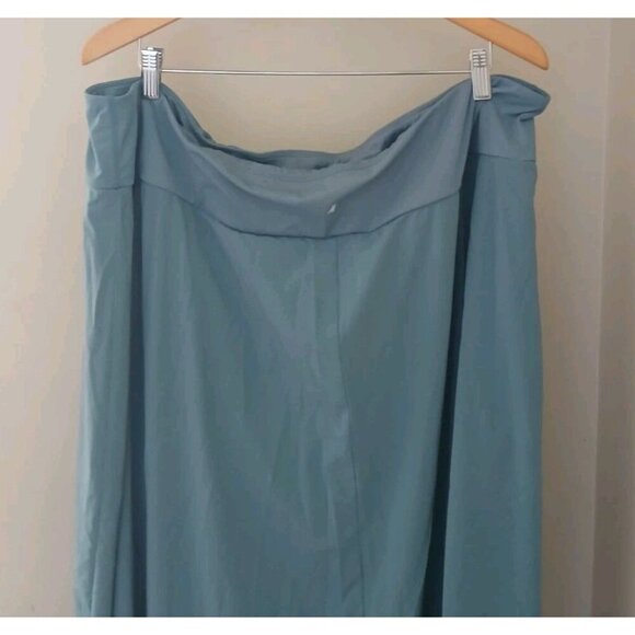 Halara Breezeful High Waisted Split 2-in-1 Flowy Maxi Skirt Size 3X Green - Picture 6 of 7